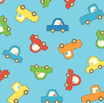 Baby Talk by Benartex - Toy Cars Turquoise